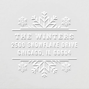 Winter Snowflake Frame Holiday Address Embosser
