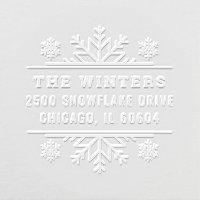 Winter Snowflake Frame Holiday Return Address