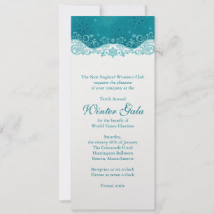 Winter Snowflake Gala Fundraiser Corporate Party Invitation