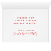 Winter Snowflake Hearts Pattern Cards (Inside Horizontal (Bottom))