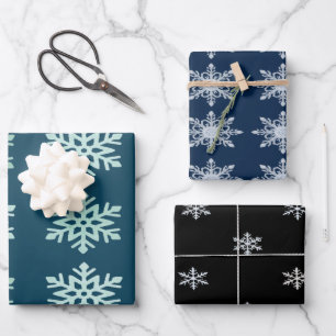 Winter Snowflake Magic Cozy Elegant Wrapping Paper Sheets