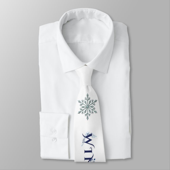 Winter Snowflake Neck Tie (Tied)