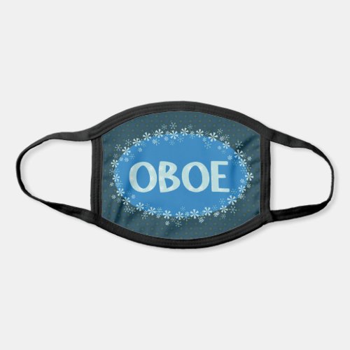Winter Snowflake Oboe Face Mask
