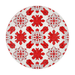 Winter Snowflake Pattern For Holiday Home Cutting Board