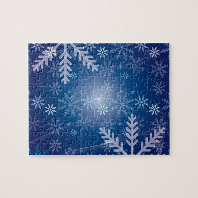 Winter Snowflake Pattern Jigsaw Puzzle (Horizontal)