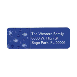 Winter Snowflake Pattern Label