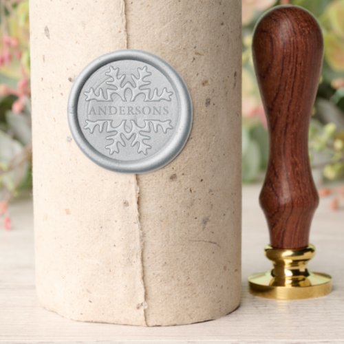 Winter Snowflake Personalized Name Wax Seal Stamp