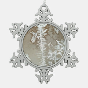 Winter Snowflake Pewter Christmas Ornament