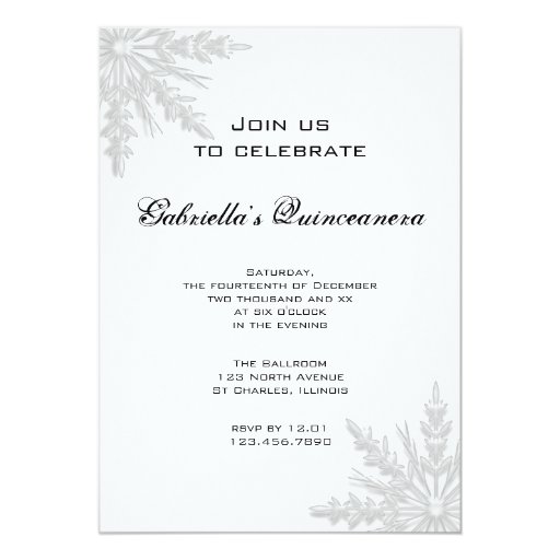 Snowflake Quinceanera Invitations 6