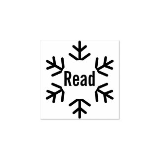 Winter Snowflake Read Teacher Classroom Library Rubber Stamp