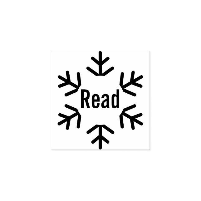 Winter Snowflake Read Teacher Classroom Library  Rubber Stamp (Imprint)