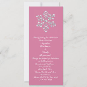 Winter Snowflake Rehearsal Dinner Invitation