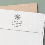 Winter Snowflake Return Address Self-inking Stamp<br><div class="desc">Our festive holiday return address stamp is perfect for your Christmas cards,  invitations and holiday season correspondence! Design features your return address details in classic lettering topped by a single snowflake illustration.</div>