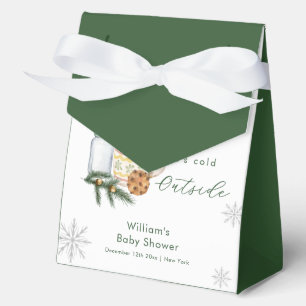 Winter Snowflake S'more Cookie Baby Shower Favor Boxes