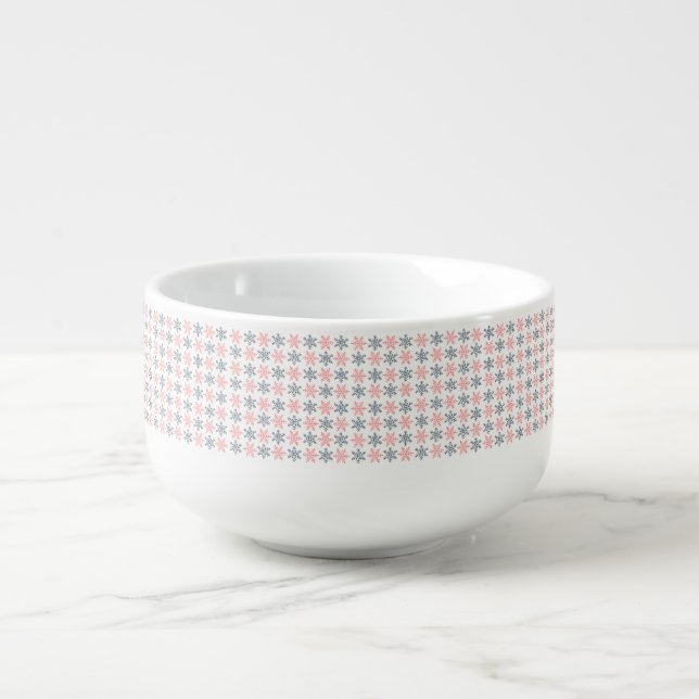 Winter Snowflake Soup Mug (Front)