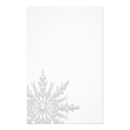 Winter Snowflake Stationery | Zazzle