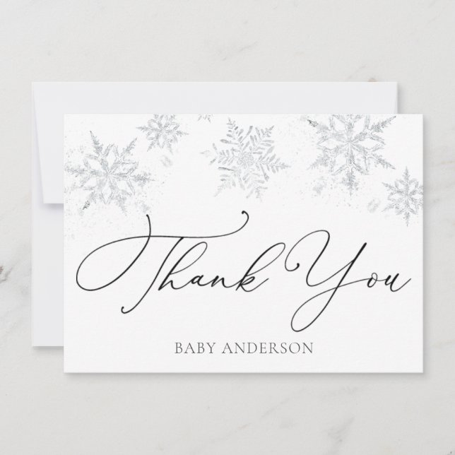 Winter Snowflake Thank You (Front)