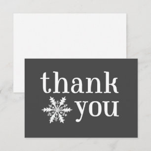 Winter Snowflake Thank You Card