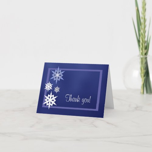 Winter Snowflake Thank You Card