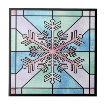Winter Snowflake Tile Trivet by pmcustomgifts at Zazzle