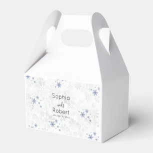 Winter Snowflake Wedding Favor Boxes