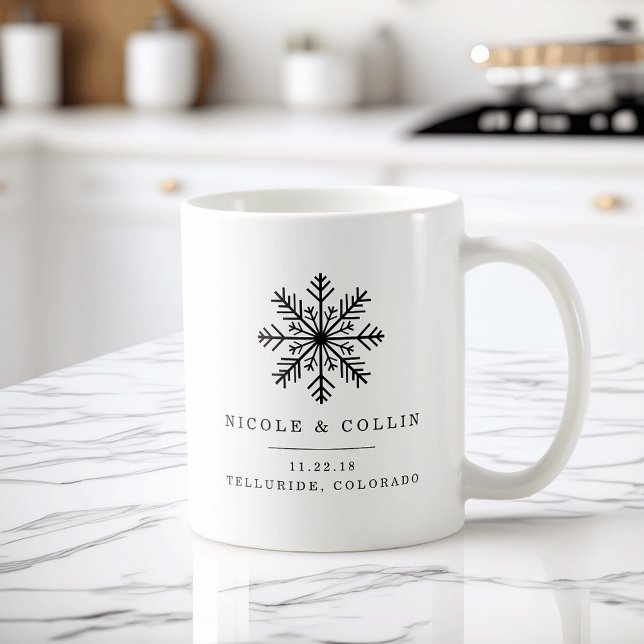 Winter Snowflake Wedding Favor Coffee Mug (Creator Uploaded)