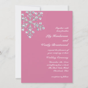 Winter Snowflake Wedding Invitation