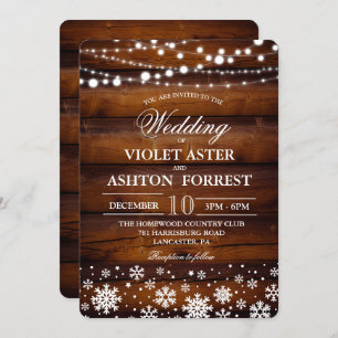 Winter Snowflake Wedding Invitation