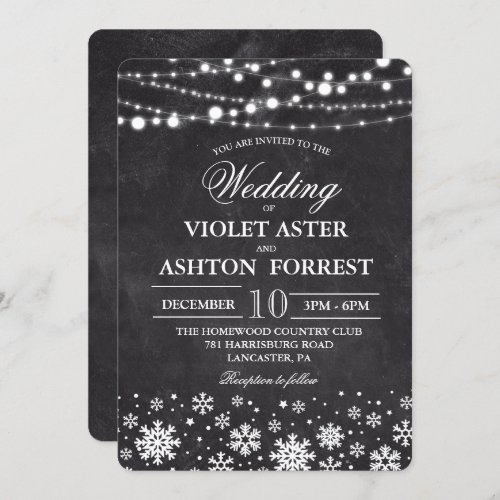 Winter Snowflake Wedding Invitation