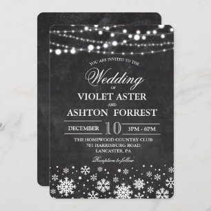 Winter Snowflake Wedding Invitation
