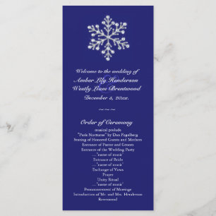 Winter Snowflake Wedding Program