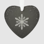 Winter Snowflake White Chalk Drawing Ornament at Zazzle