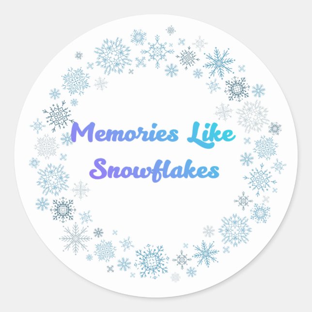 Winter Snowflake Wreath Sticker (Front)