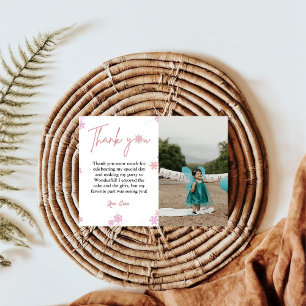 Winter SnowflakeBirthday Thank You Card