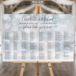 Winter Snowflakes 300 Names Wedding Seating Chart Foam Board