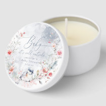 Winter snowflakes Baby its cold outside bird Mini Candle Favors