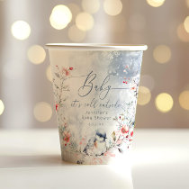 Winter snowflakes Baby its cold outside Bird Paper Cups