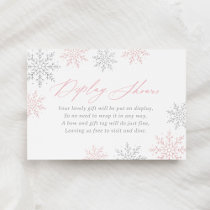 Winter Snowflakes Baby Shower Display Shower Enclosure Card