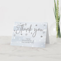 Winter Snowflakes Baby Shower Thank You Card