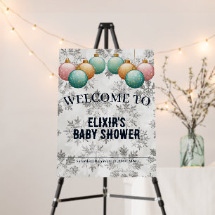 Winter Snowflakes Balls Ornaments Baby Shower Foam Board