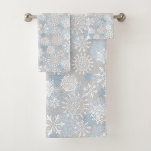 Winter Snowflakes Bath Towel Set