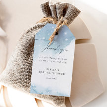 Winter Snowflakes Blue Bridal Shower