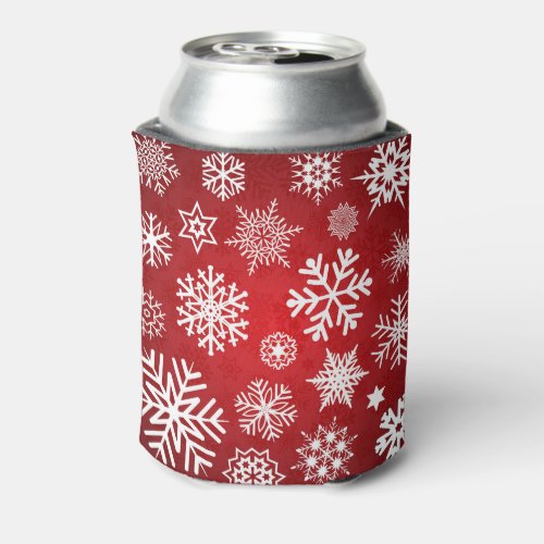 Winter Snowflakes Can Cooler