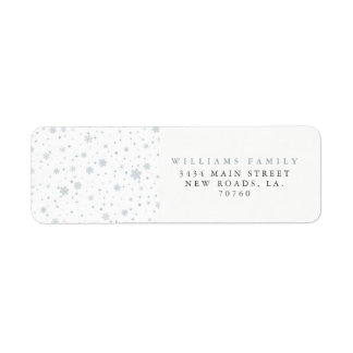 Winter Snowflakes Christmas Label