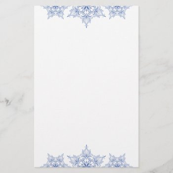 Winter Snowflakes Christmas Stationery by lamessegee at Zazzle