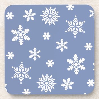 Winter Snowflakes Coasters by Hannahscloset at Zazzle