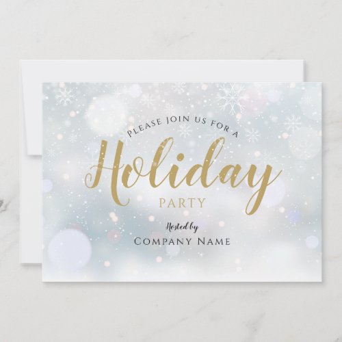 Winter Snowflakes Corporate Holiday Party Invitation