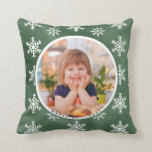 Winter Snowflakes Custom Photo Name Holiday Pillow<br><div class="desc">Winter Snowflakes Custom Photo Name Holiday Pillow . Pillow features your favorite photo surrounded by snowflakes. Our pillow template makes it really simple to personalize your pillow. If you would like to personalize it further, please use the "customize further" link. Pillow is part of a collection. Designed by Beverly Bainbridge...</div>