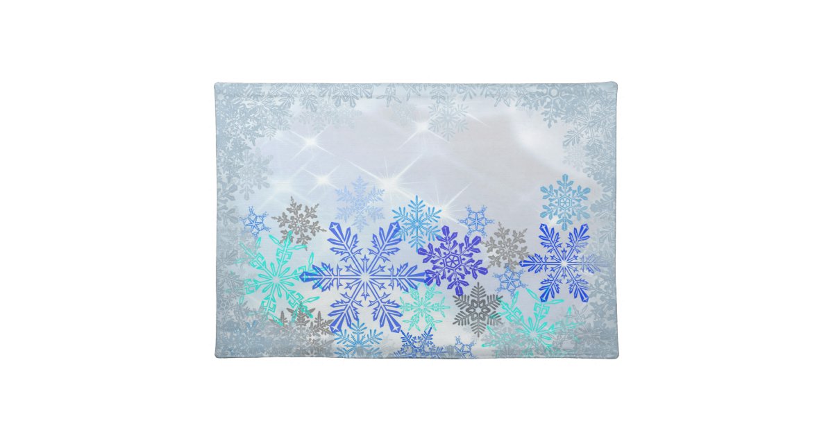 Winter Snowflakes Design Placemat Zazzle