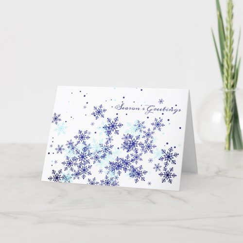Winter snowflakes diversity Christmas holiday card